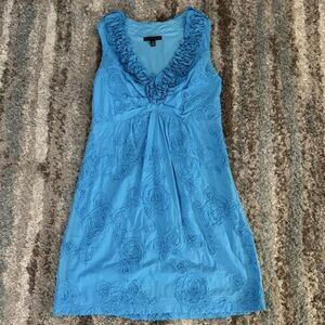Tiana B. Cotton Turquoise Ruffle Party Dress 12